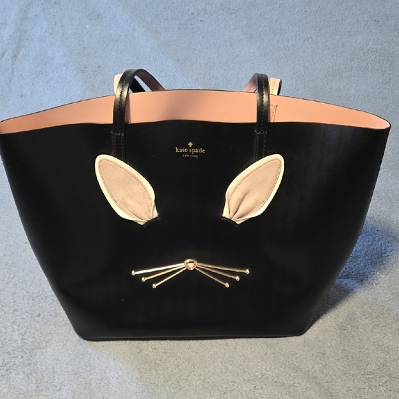 Kate Spade Black and Pink Bunny Tote With Matching Wallet - Picture 2 of 10